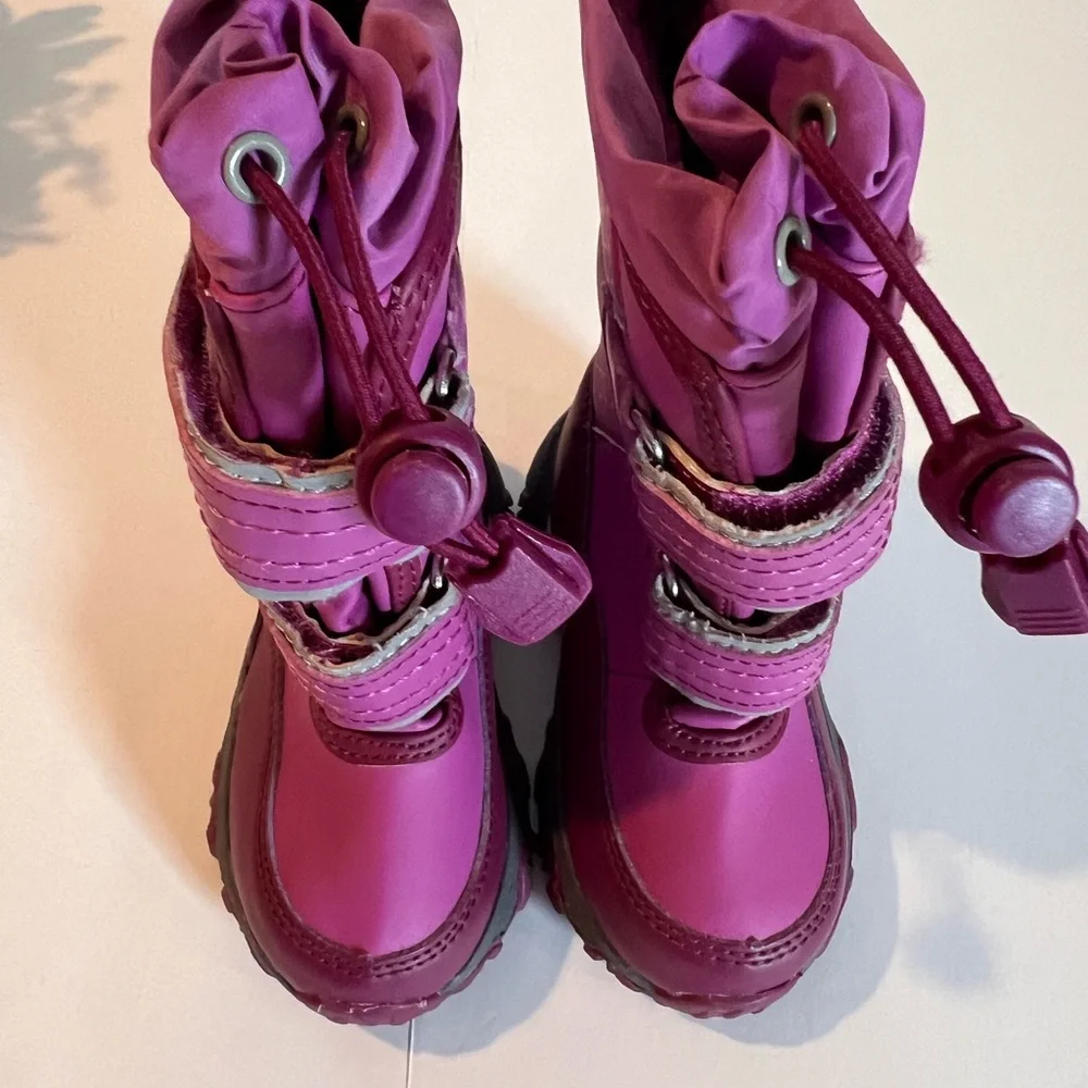 Land’s End Snow Flurry Insulated Pink/Purple Toddler Boots sz 6